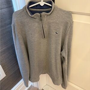 Vineyard Vines kids Light Gray quarter zip